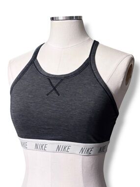 NIKE DRI- Fit Grey Racerback Sports Bra Size Medium